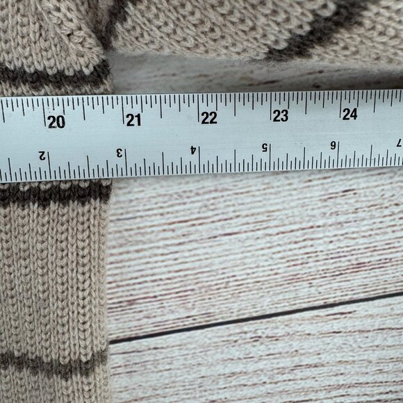 Vince Striped Brown and Tan Cardigan - Picture 10 of 11